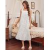 imageEkouaer Nightgowns for Women Long Sleeveless Night Gown Embroidery Sleepdress Ladies Nightdress Victorian NightyWhite Flower