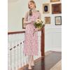 imageEkouaer Nightgowns for Women Long Sleeveless Night Gown Embroidery Sleepdress Ladies Nightdress Victorian NightyWhite Pink Floral