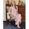 imageEkouaer Nightgowns for Women Long Sleeveless Night Gown Embroidery Sleepdress Ladies Nightdress Victorian NightyWhite Pink Floral