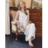 imageEkouaer Nightgowns for Women Long Sleeveless Night Gown Embroidery Sleepdress Ladies Nightdress Victorian NightyWhite Purple Floral