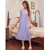 imageEkouaer Nightgowns for Women Long Sleeveless Night Gown Embroidery Sleepdress Ladies Nightdress Victorian NightyWhite Purple Point