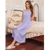 imageEkouaer Nightgowns for Women Long Sleeveless Night Gown Embroidery Sleepdress Ladies Nightdress Victorian NightyWhite Purple Point