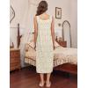 imageEkouaer Nightgowns for Women Long Sleeveless Night Gown Embroidery Sleepdress Ladies Nightdress Victorian NightyYellow Floral