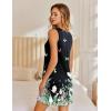 imageEkouaer Tank Nightgowns for Women 2 Pack Sexy Night Gown Sleeveless Sleepwear Soft Sleep Dress Button SleepshirtBlackfloral Black