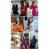 imageEkouaer Womens Satin Robe Silk Kimono Bathrobe Bridesmaid Wedding Bridal Party Robes 34 Bell Sleeve Sleepwear SXXLBurgundy