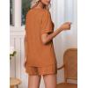 imageEkouaer Pajamas Set Womens Short Sleeve Loungewear 2 Piece PJ Shorts Sets Soft Sleepwear with Pockets SXXLClay