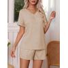 imageEkouaer Pajamas Set Womens Short Sleeve Loungewear 2 Piece PJ Shorts Sets Soft Sleepwear with Pockets SXXLKhika