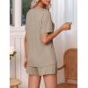 imageEkouaer Pajamas Set Womens Short Sleeve Loungewear 2 Piece PJ Shorts Sets Soft Sleepwear with Pockets SXXLLight Gray