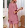 imageEkouaer Pajamas Set Womens Short Sleeve Loungewear 2 Piece PJ Shorts Sets Soft Sleepwear with Pockets SXXLPale Mauve