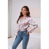 imageEkouaer Silk Pajamas for Women Satin Pajama Set Shorts and Top Long Sleeve Silky PJ Soft Loungewear Sleepwear Button DownCat Mermaid