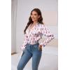 imageEkouaer Silk Pajamas for Women Satin Pajama Set Shorts and Top Long Sleeve Silky PJ Soft Loungewear Sleepwear Button DownMonkey