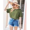 imageEkouaer Womens 2 Piece Pajama Sets Short Sleeve Lounge Sets Soft Round Neck Top and Shorts SleepwearArmy Green