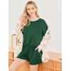 imageEkouaer Womens 2 Piece Pajama Sets Short Sleeve Lounge Sets Soft Round Neck Top and Shorts SleepwearBright Green