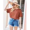 imageEkouaer Womens 2 Piece Pajama Sets Short Sleeve Lounge Sets Soft Round Neck Top and Shorts SleepwearClay