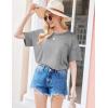 imageEkouaer Womens 2 Piece Pajama Sets Short Sleeve Lounge Sets Soft Round Neck Top and Shorts SleepwearGrey