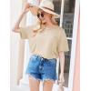 imageEkouaer Womens 2 Piece Pajama Sets Short Sleeve Lounge Sets Soft Round Neck Top and Shorts SleepwearLight Brown