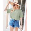 imageEkouaer Womens 2 Piece Pajama Sets Short Sleeve Lounge Sets Soft Round Neck Top and Shorts SleepwearLight Green