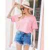 imageEkouaer Womens 2 Piece Pajama Sets Short Sleeve Lounge Sets Soft Round Neck Top and Shorts SleepwearPink