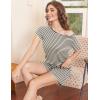 imageEkouaer Womens Pajama Set 2 Piece Soft Lounge Set Short Sleeve Cozy Sleepwear Pjs Set Casual Loose LoungewearBlack Striped