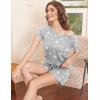 imageEkouaer Womens Pajama Set 2 Piece Soft Lounge Set Short Sleeve Cozy Sleepwear Pjs Set Casual Loose LoungewearGray Star