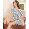 imageEkouaer Womens Pajama Set 2 Piece Soft Lounge Set Short Sleeve Cozy Sleepwear Pjs Set Casual Loose LoungewearGrey Cat