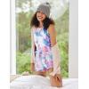 imageEkouaer 2 Pack Womens Pajama Set Print Sleepwear Tank Tops and Ruffled Shorts with Pockets Y2k Loungewear Sets Outfits SXXLBlue Pink Tie Dye