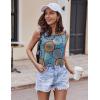 imageEkouaer 2 Pack Womens Pajama Set Print Sleepwear Tank Tops and Ruffled Shorts with Pockets Y2k Loungewear Sets Outfits SXXLBohodaisy