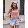 imageEkouaer 2 Pack Womens Pajama Set Print Sleepwear Tank Tops and Ruffled Shorts with Pockets Y2k Loungewear Sets Outfits SXXLStripestar