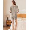 imageEkouaer Lounge Sets for Women 2 Piece Ribbed Knit Pajamas Short Sleeve Pj Tops and Shorts Sleepwear Casual Outfits SetKhaki