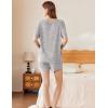 imageEkouaer Lounge Sets for Women 2 Piece Ribbed Knit Pajamas Short Sleeve Pj Tops and Shorts Sleepwear Casual Outfits SetLight Gray