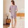 imageEkouaer Lounge Sets for Women 2 Piece Ribbed Knit Pajamas Short Sleeve Pj Tops and Shorts Sleepwear Casual Outfits SetLilac