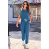imageEkouaer Lounge Sets for Women Two Piece Pajama Set Short Sleeve Crewneck Jogger Outfits and Sweatpants TracksuitNavy Blue