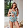 imageEkouaer Womens Cami Pajama Sets Soft Shorts Lingerie Set Camisole 2 Piece Cami Shorts Pj NightwearGreen Floral