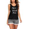 imageEkouaer Womens Pajama Sets Sleeveless Tank Top and Shorts Pj Set Lace Hem Sleepwear SXXXLBlack