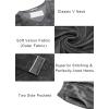 imageEkouaer Couples Matching Pajamas Sets Velvet PJs Set for Men and Women Velour Long Sleeve Sleepwear SXXLDeep Gray