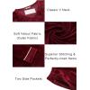 imageEkouaer Couples Matching Pajamas Sets Velvet PJs Set for Men and Women Velour Long Sleeve Sleepwear SXXLWine Red