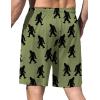 imageEkouaer Mens Pajama Shorts Soft Sleepwear Bottoms Elastic Waistband LoungewearArmy Green Bigfoot