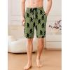 imageEkouaer Mens Pajama Shorts Soft Sleepwear Bottoms Elastic Waistband LoungewearArmy Green Bigfoot