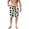 imageEkouaer Mens Pajama Shorts Soft Sleepwear Bottoms Elastic Waistband LoungewearBeige Bear