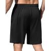 imageEkouaer Mens Pajama Shorts Soft Sleepwear Bottoms Elastic Waistband LoungewearBlack