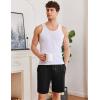 imageEkouaer Mens Pajama Shorts Soft Sleepwear Bottoms Elastic Waistband LoungewearBlack