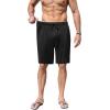 imageEkouaer Mens Pajama Shorts Soft Sleepwear Bottoms Elastic Waistband LoungewearBlack