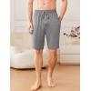 imageEkouaer Mens Pajama Shorts Soft Sleepwear Bottoms Elastic Waistband LoungewearLight Grey