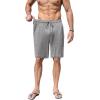 imageEkouaer Mens Pajama Shorts Soft Sleepwear Bottoms Elastic Waistband LoungewearLight Grey