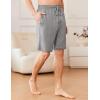 imageEkouaer Mens Pajama Shorts Soft Sleepwear Bottoms Elastic Waistband LoungewearLight Grey