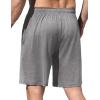 imageEkouaer Mens Pajama Shorts Soft Sleepwear Bottoms Elastic Waistband LoungewearLight Grey