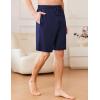 imageEkouaer Mens Pajama Shorts Soft Sleepwear Bottoms Elastic Waistband LoungewearNavy Blue