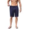 imageEkouaer Mens Pajama Shorts Soft Sleepwear Bottoms Elastic Waistband LoungewearNavy Blue
