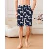 imageEkouaer Mens Pajama Shorts Soft Sleepwear Bottoms Elastic Waistband LoungewearNavy Dogs