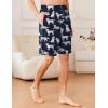 imageEkouaer Mens Pajama Shorts Soft Sleepwear Bottoms Elastic Waistband LoungewearNavy Dogs